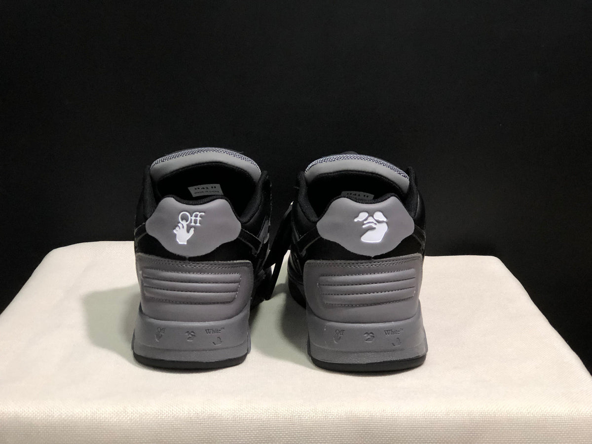 OFF-WHITE Out Of Office Low-Top Sneakers Grey and Black