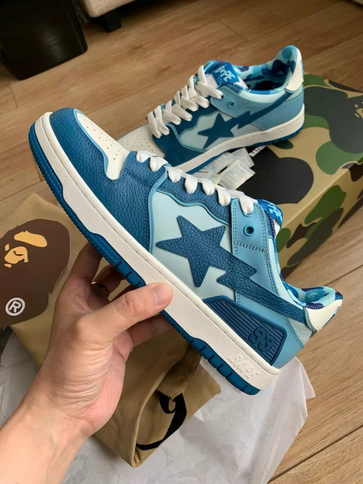 A BATHING APE BAPE SK8 Sta Sneakers Blue