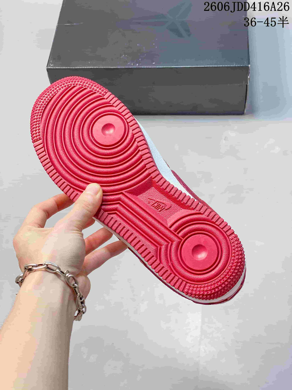 Nike Air Force 1 '07 Low Red Patterned Sneakers