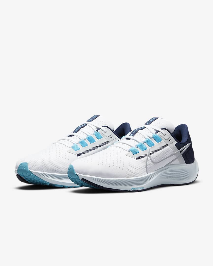Nike Air Zoom Pegasus 38 Running Shoes White Navy CW7356-101