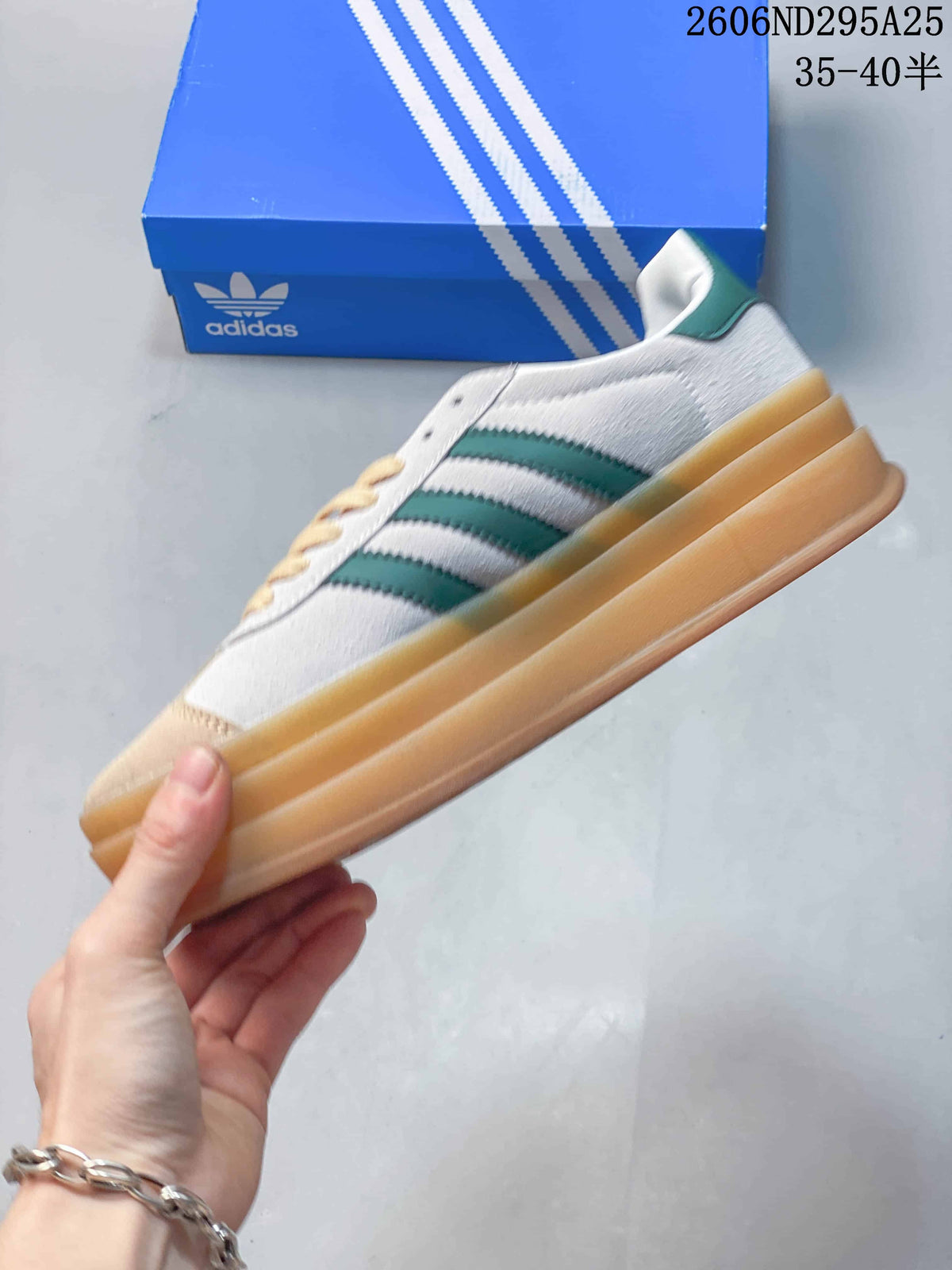 Adidas Gazelle Bold W Sneakers White Green Gum Sole 2606ND295A25