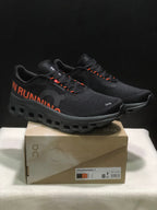 On Cloudmonster 1 Black Orange Running Sneakers