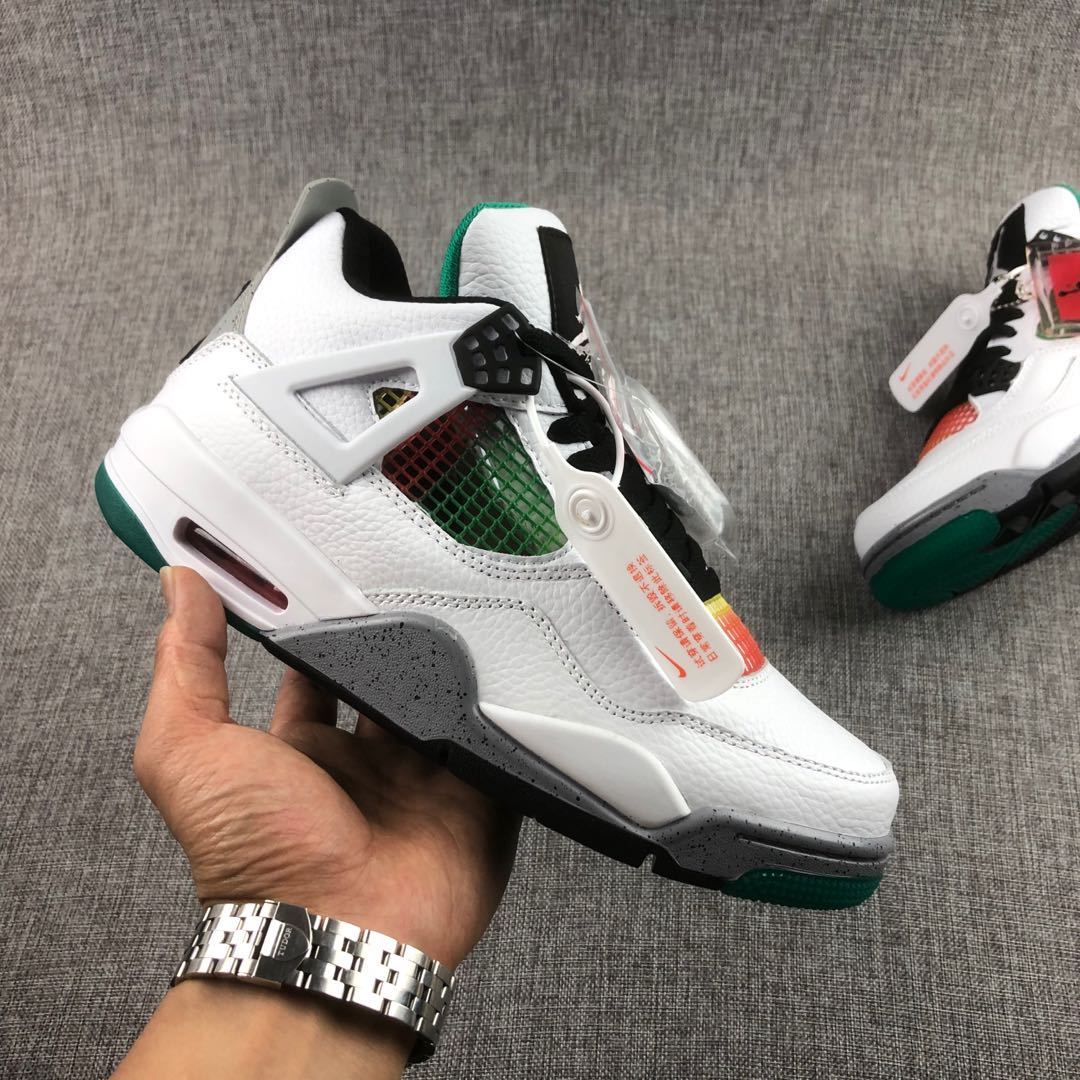Jordan Air Jordan 4 Rasta White Green Sneakers