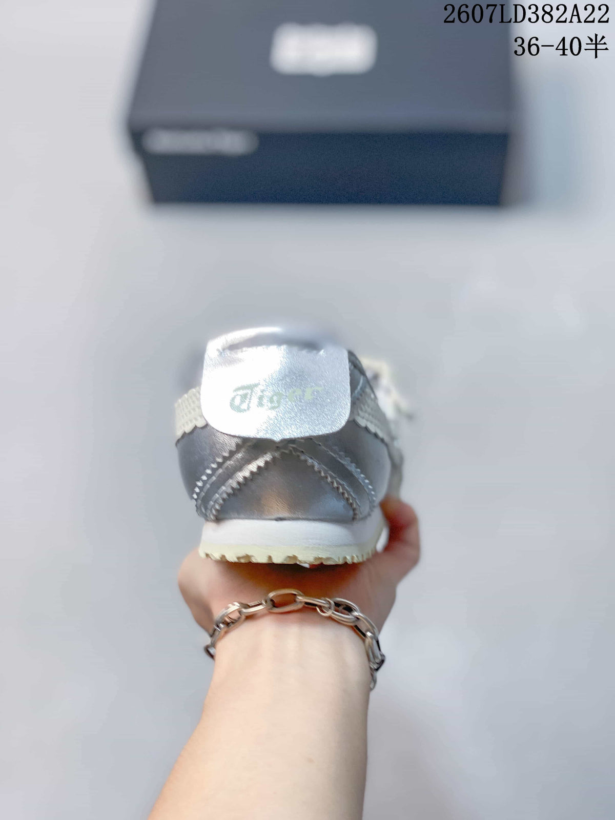 Onitsuka Tiger Mexico 66 TGRS Silver Mary Jane Sneakers