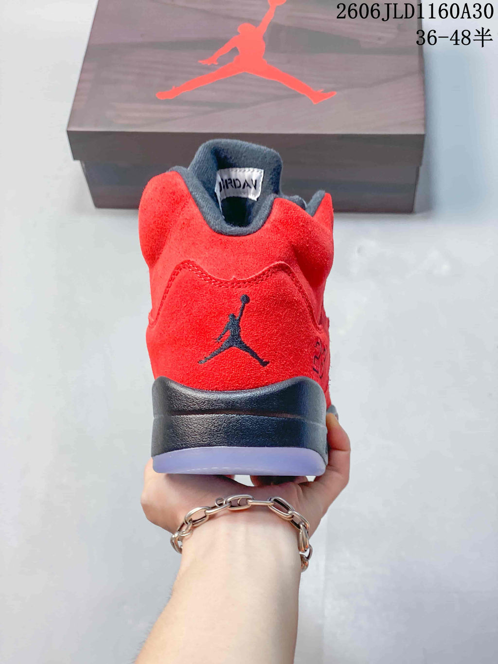 Jordan Air Jordan 5 High-Top Sneakers in Red and Black