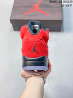 Jordan Air Jordan 5 High-Top Sneakers in Red and Black