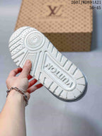 Louis Vuitton Trainer Maxi Sneakers Silver White 2607TWD891A21