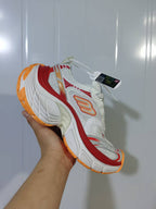 Skechers 0103 White Orange Casual Sneakers