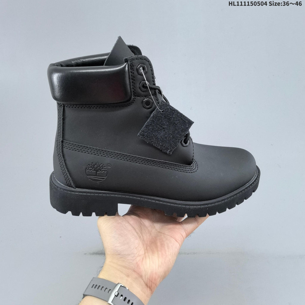 Timberland Black 6-Inch Lace-Up Boots