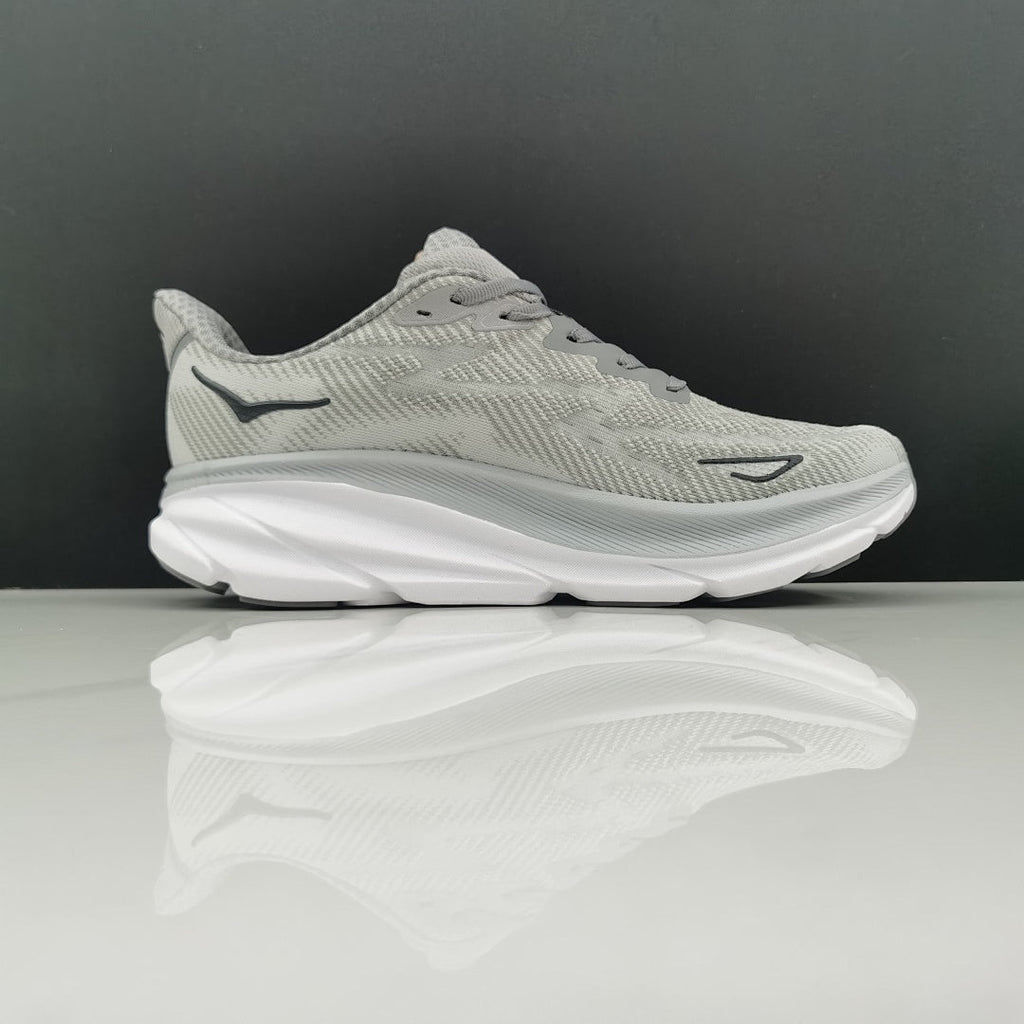 HOKA Clifton 9 Gray Running Shoes