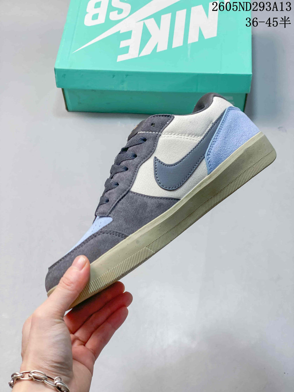 Nike SB Force 58 Low Sneakers Gray Blue 2605ND293A13