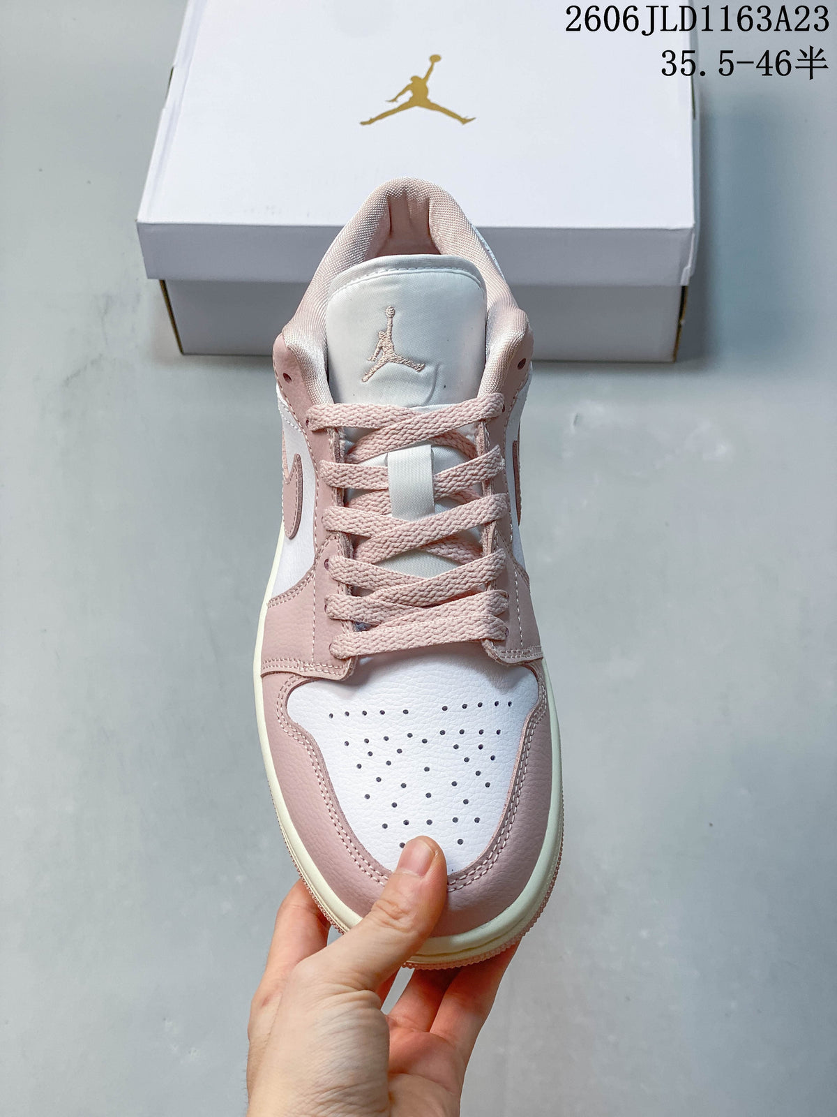 Jordan Air Jordan 1 Low Pink and White Sneakers IX5004-121