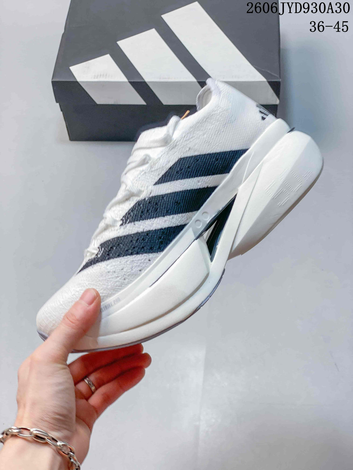 adidas Adizero Prime X3 Running Shoes White and Black