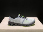 On Cloud X 4 Sneakers in Gray and Lime