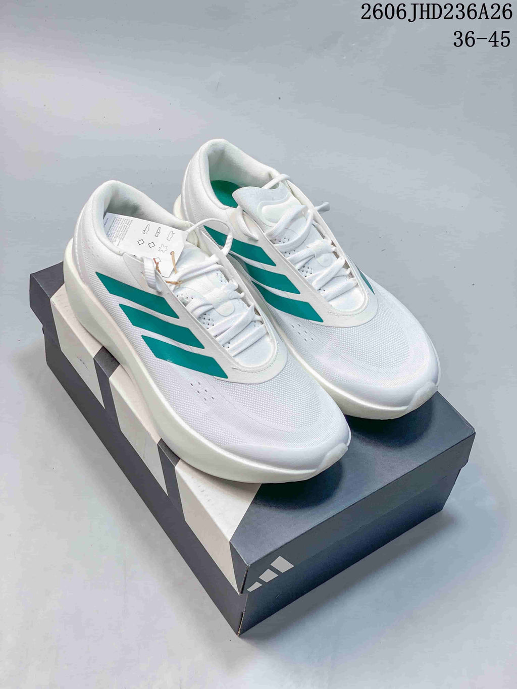 adidas ZenBoost Running Shoes White Green LH9498