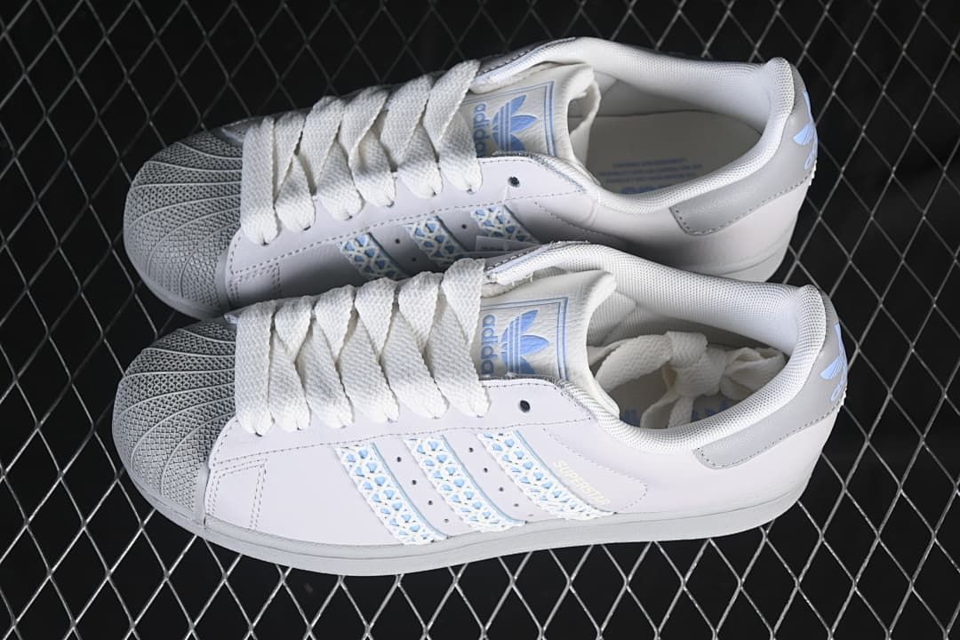 adidas Superstar II JQ8729 White Sneakers with Blue Details