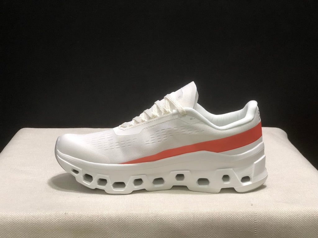 On Cloudmonster 1 White Coral Running Sneakers