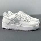 BAPE STA Low Sneakers in White and Grey