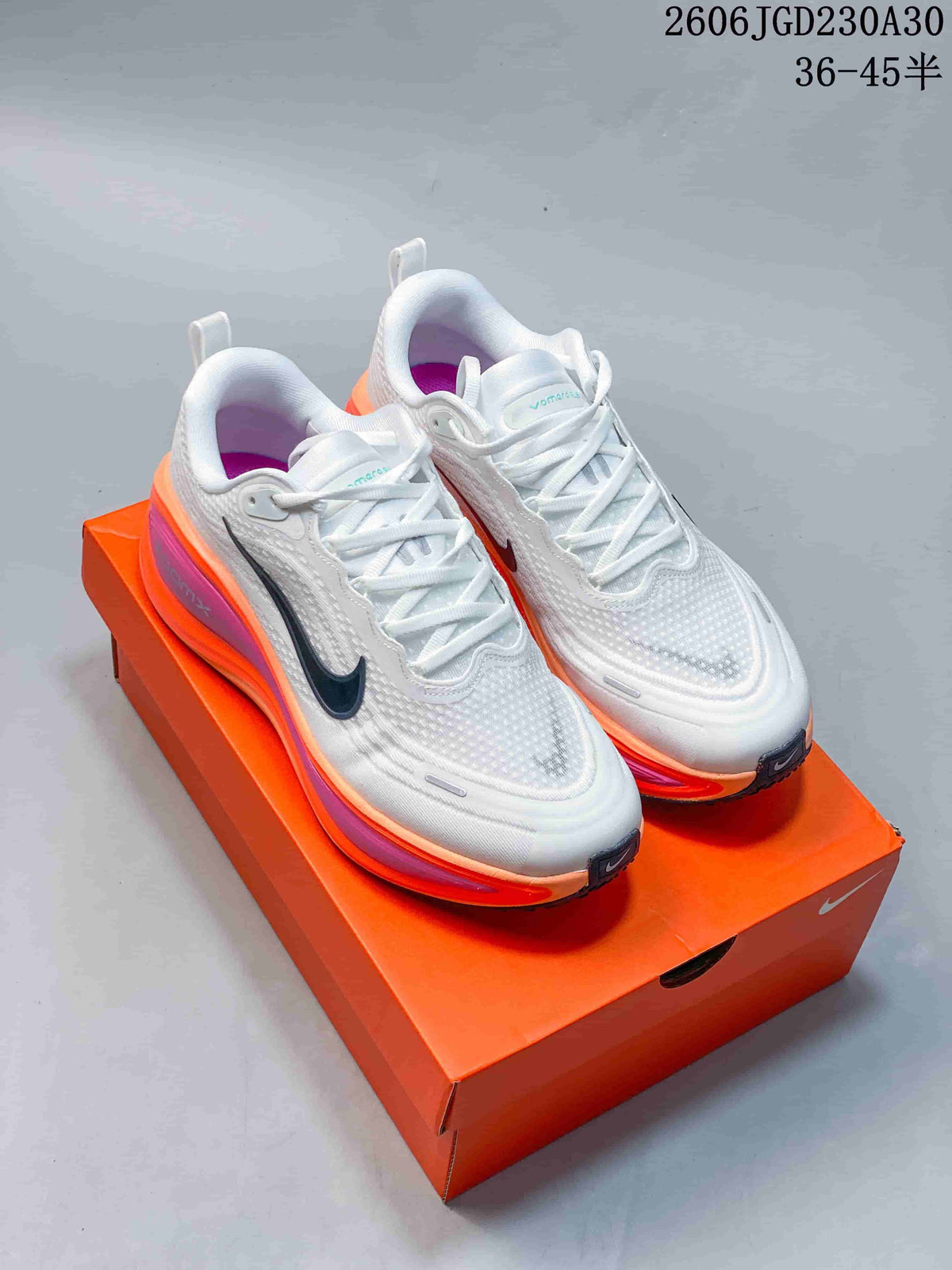 Nike Vomero Plus Running Shoes White Orange Pink