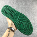 Air Jordan 1 Mid SE White Green Black Sneakers