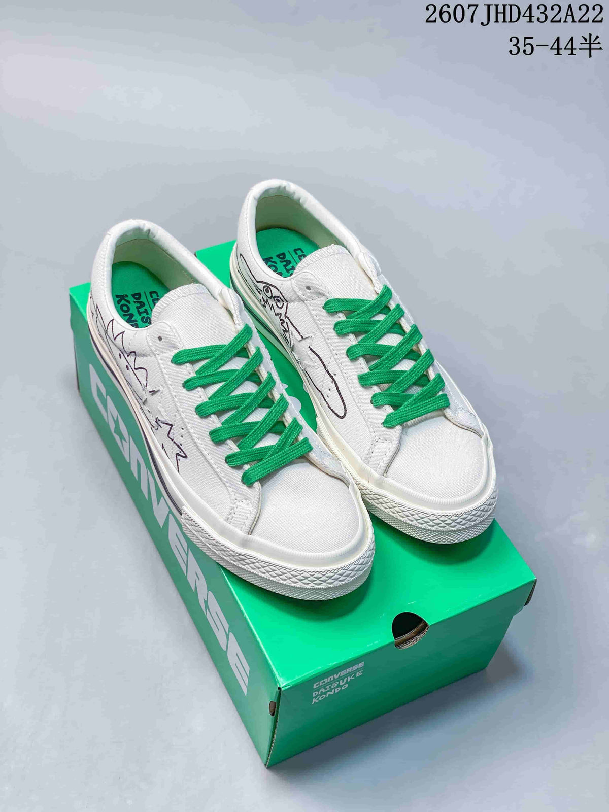 Converse One Star Daisuke Kondo Canvas Sneakers White Green