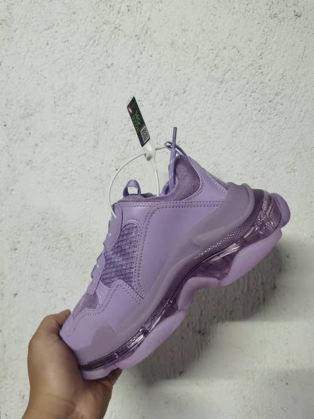 Balenciaga Triple S Clear Sole Sneakers Purple 544351 W2QA1 5890
