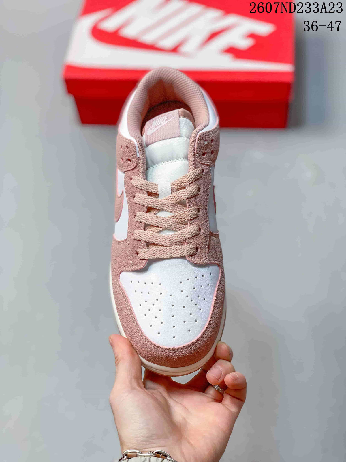 Nike SB Dunk Low Pro Pink and White Sneakers