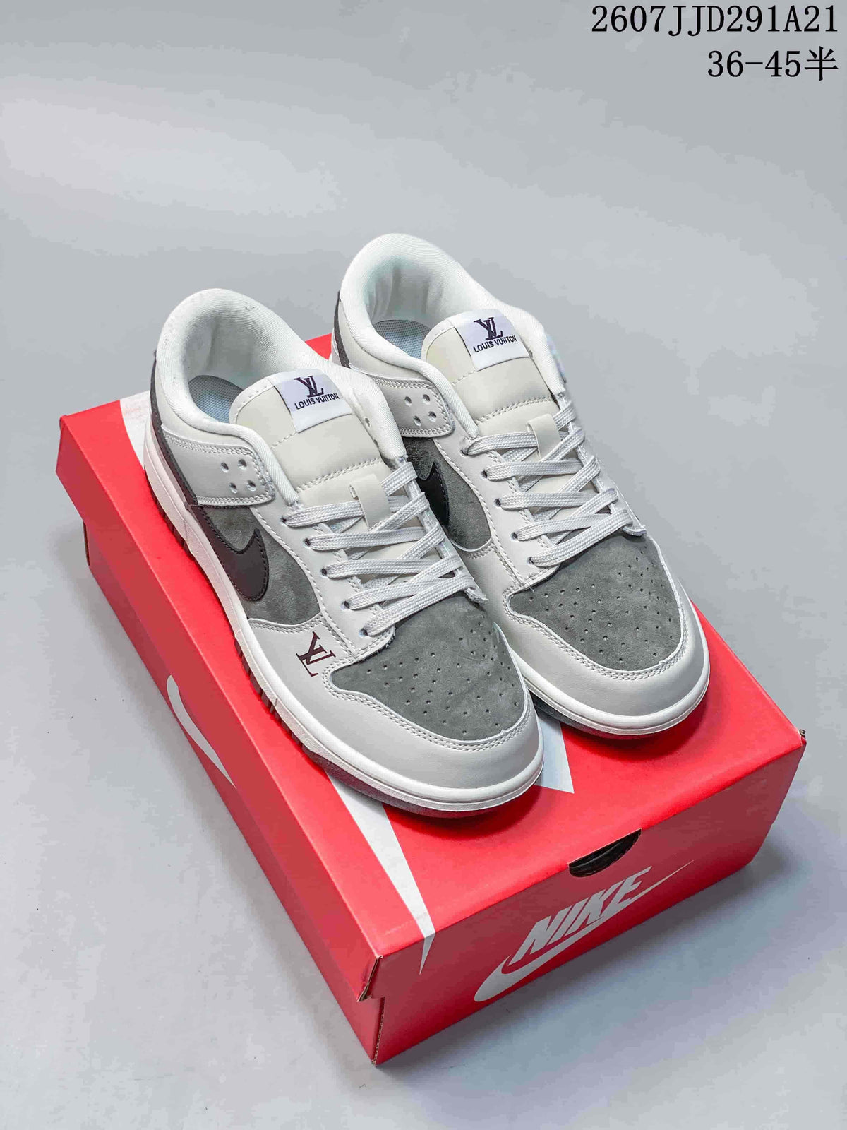 Nike SB Dunk Low Pro Sneakers White Grey 2607JJD291A21