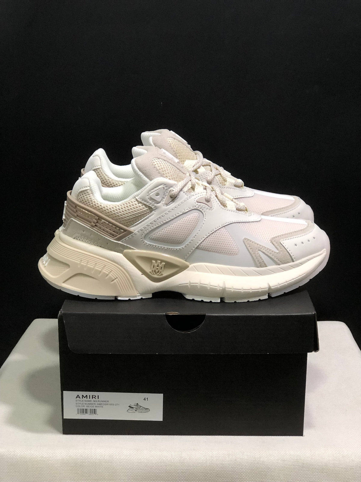 AMIRI MA Runner Sneakers Bone White