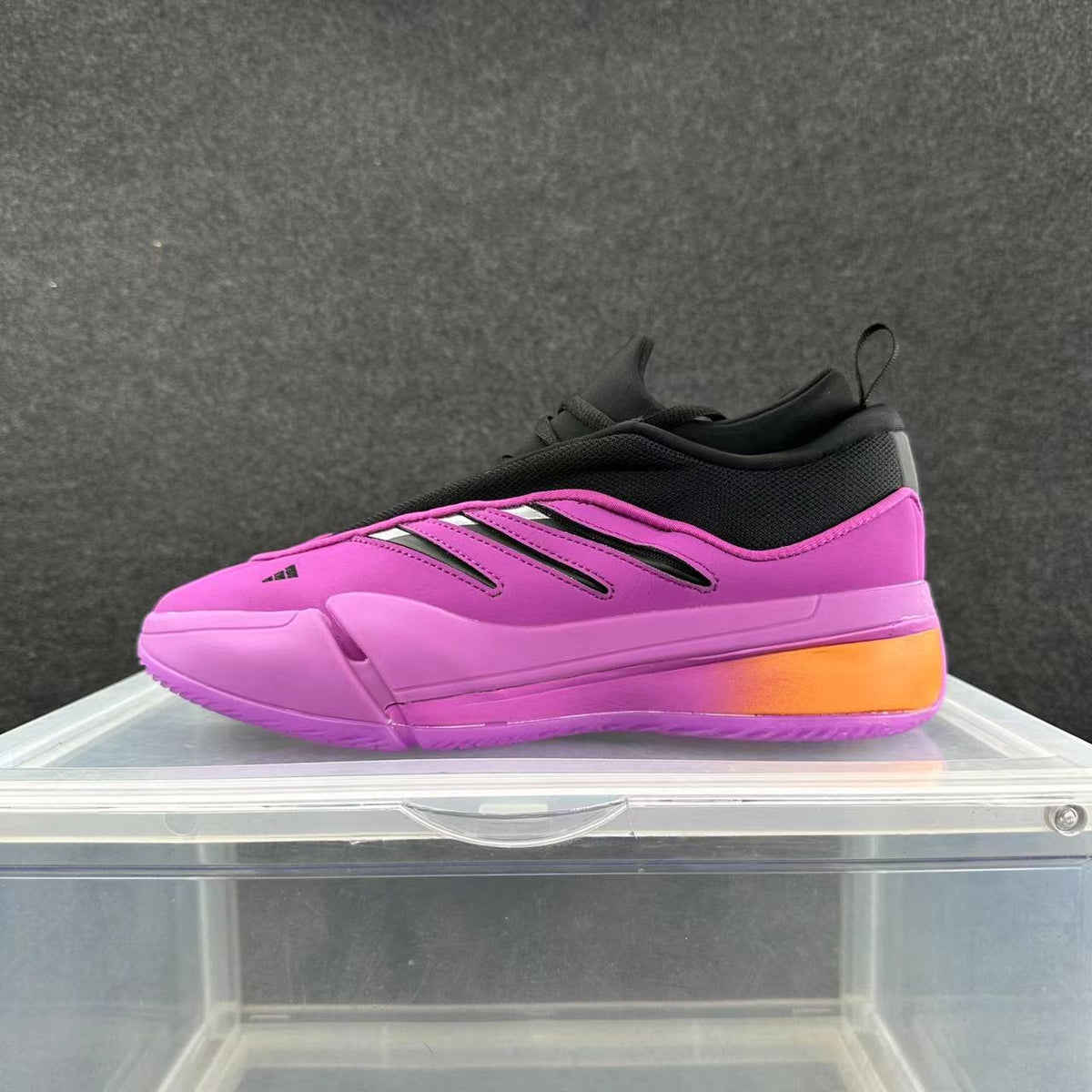 Adidas Purple and Black Basketball Sneakers
