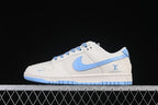 Nike SB Dunk Low Cream and Blue Printed Low-Top Sneakers JP1628-015