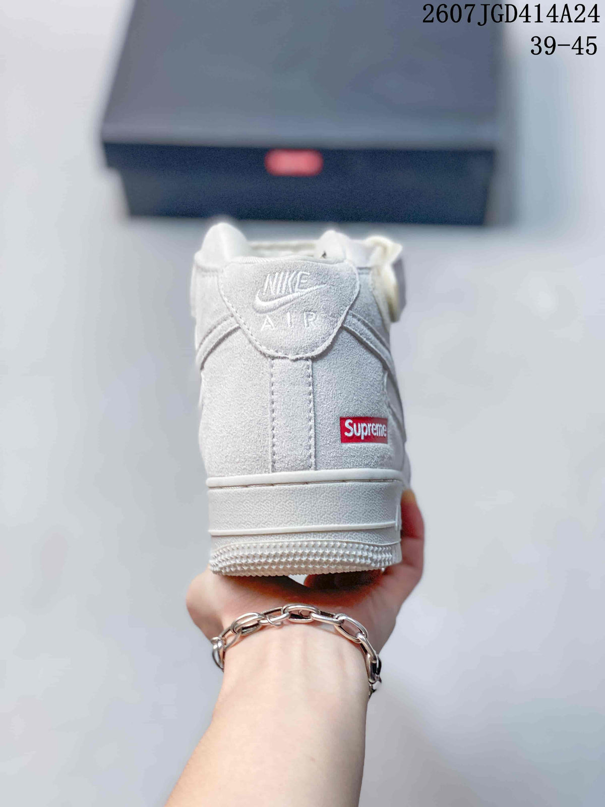 Nike Air Force 1 '07 Mid White Strap Sneakers