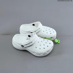 Crocs Classic Clog Platform in White and Black