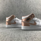 Jordan 1 Mid Rose Gold Silk Women's Sneakers 555112-190