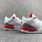 Air Jordan 3 Retro White Red High-Top Sneakers