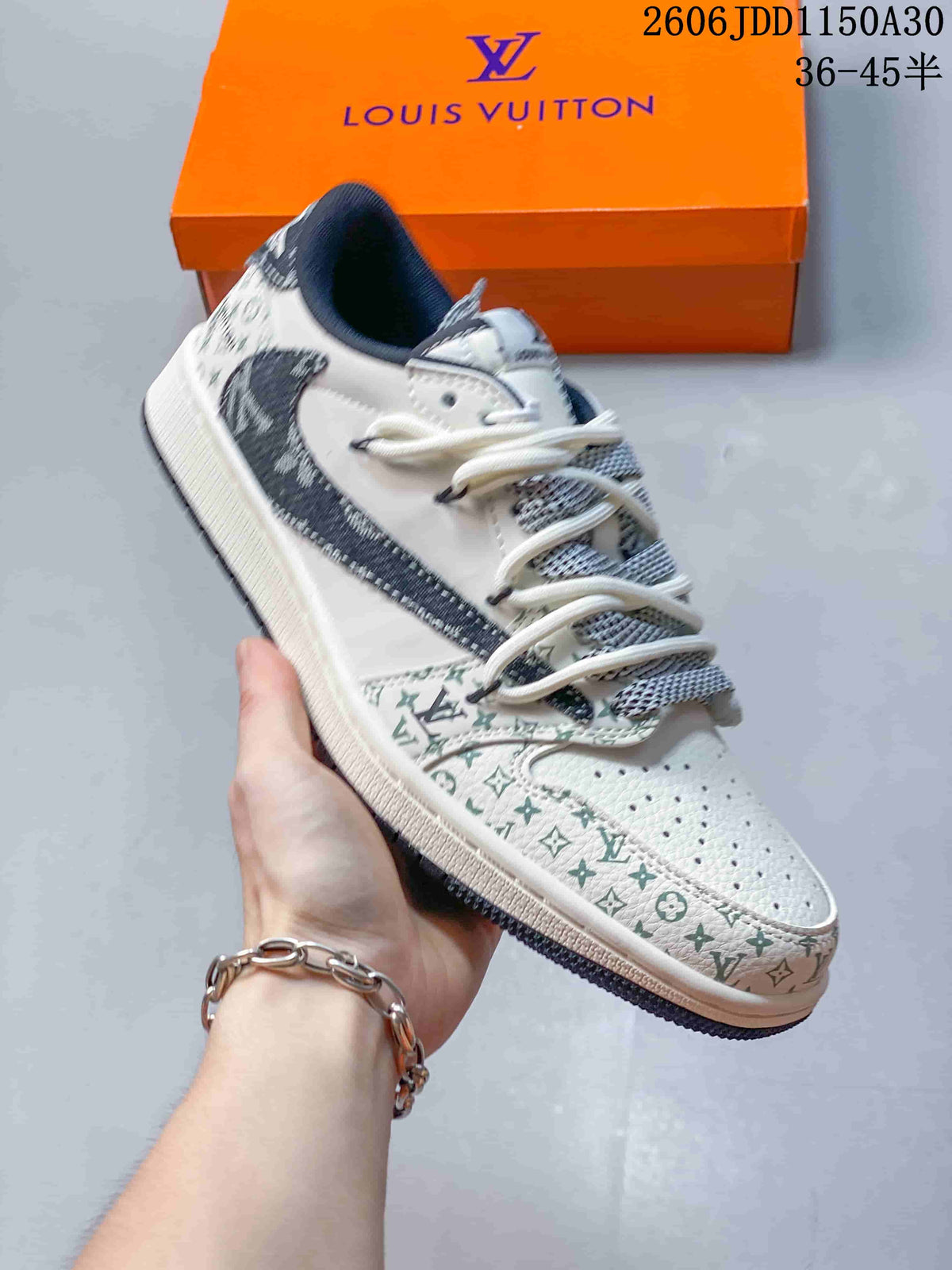 Air Jordan 1 Low OG SP Monogram Print Sneakers