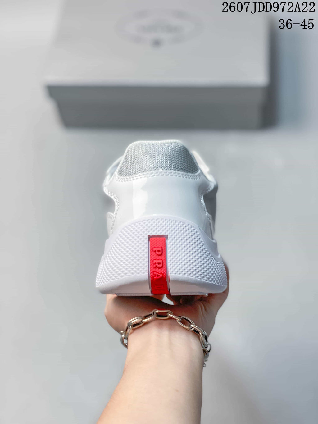Prada America's Cup White Low-Top Lace-Up Sneakers