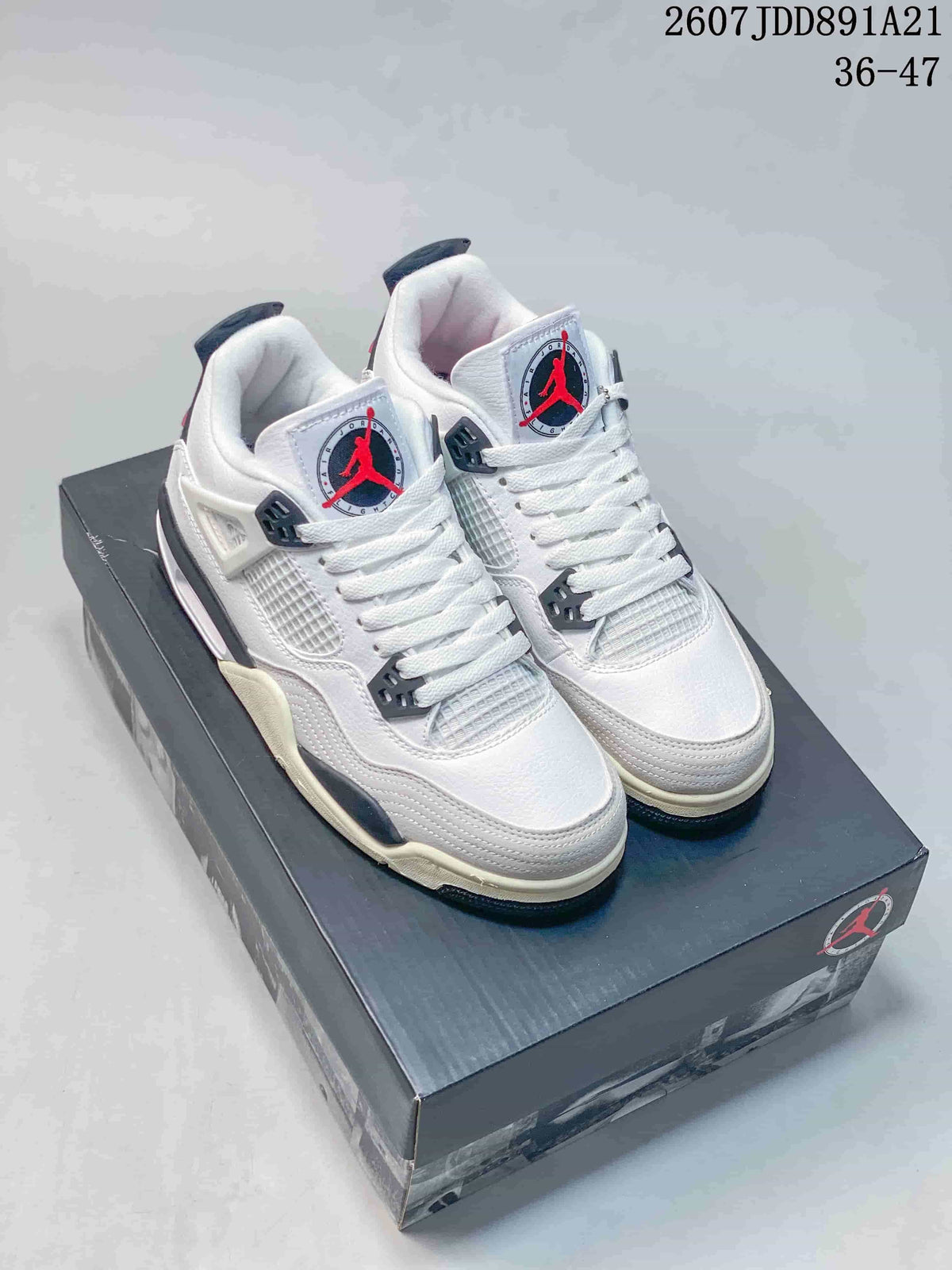 Nike Air Jordan 4 Retro Sneakers White Black Red IM4002-100