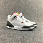 Air Jordan 3 White Cement High-Top Sneakers