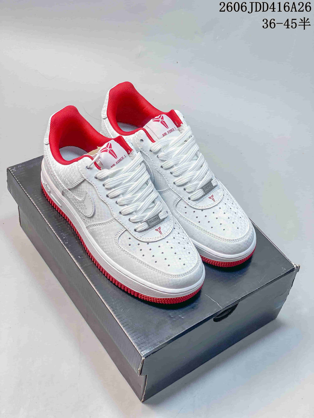 Nike Air Force 1 '07 Low White and Red Sneakers