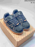 Louis Vuitton Trainer Maxi Low-Top Sneakers, Navy and Tan
