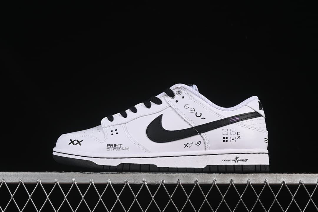 Nike SB Dunk Low White and Black Sneakers