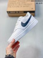 Nike Court Vision Low White Navy Sneakers 2601ND290A25