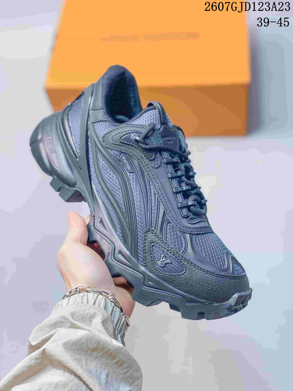 Louis Vuitton Summit Leather and Mesh Chunky Sneakers