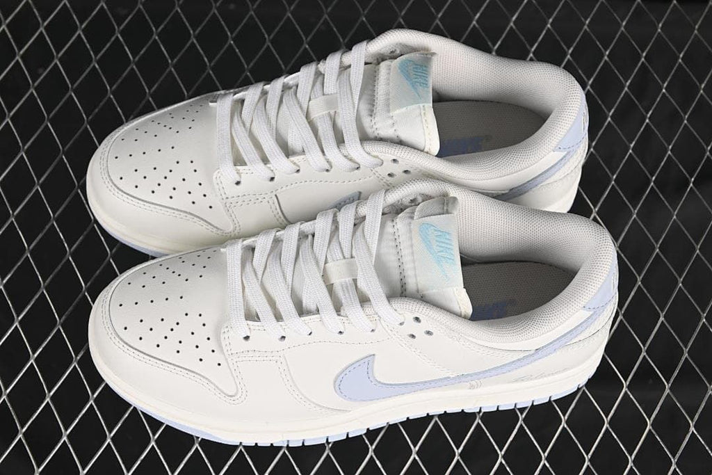 Nike SB Dunk Low White and Light Blue Sneakers