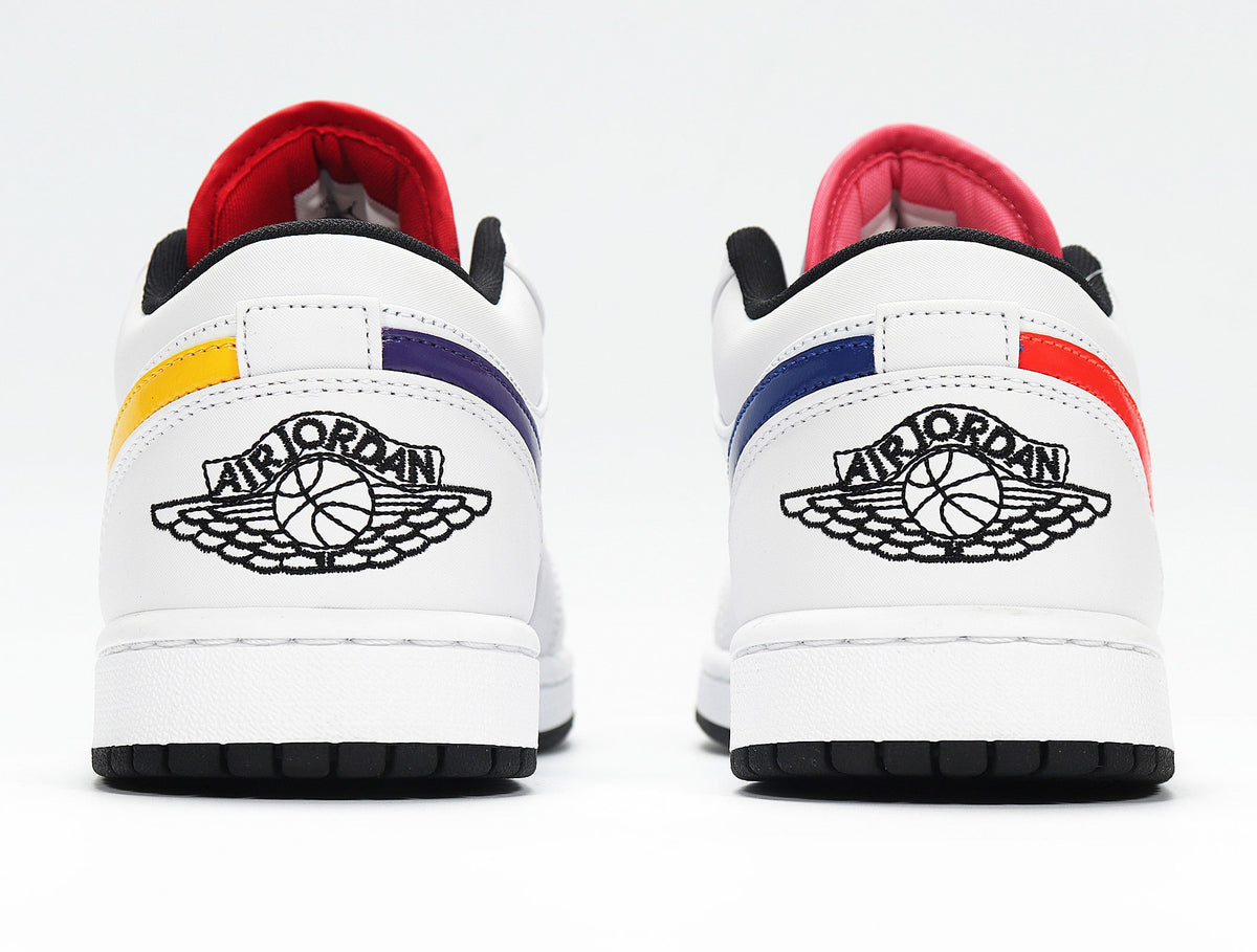 Nike Air Jordan 1 Low White Multicolor Swoosh CW7009-100