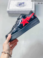 BAPE x Nike Air Force 1 '07 Low Sneakers - Black/Red