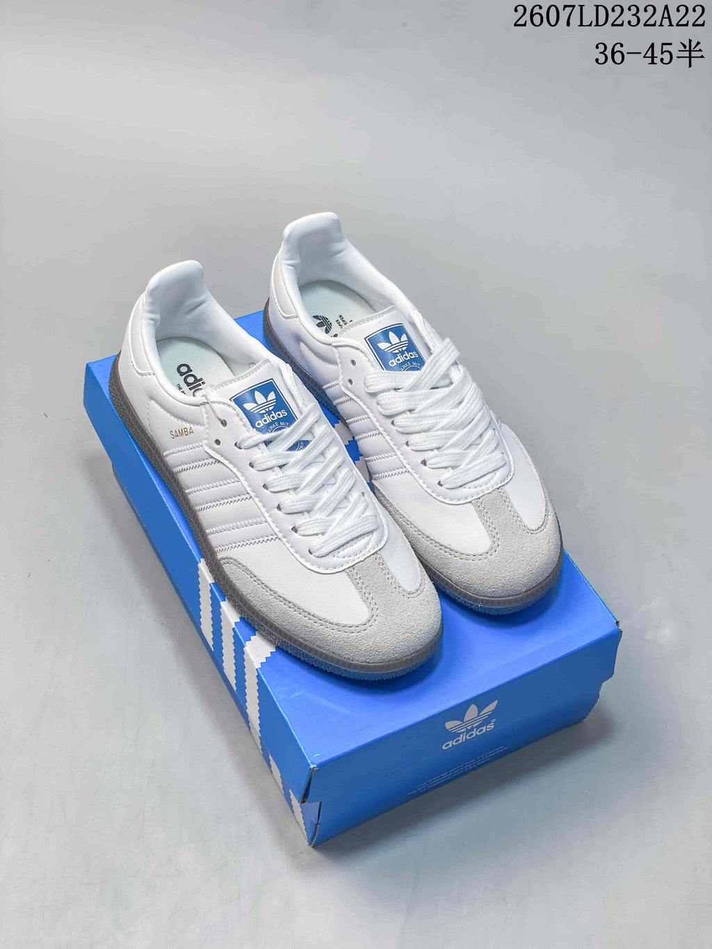 Adidas Originals Samba Vegan OG Sneakers White Grey 2607LD232A22