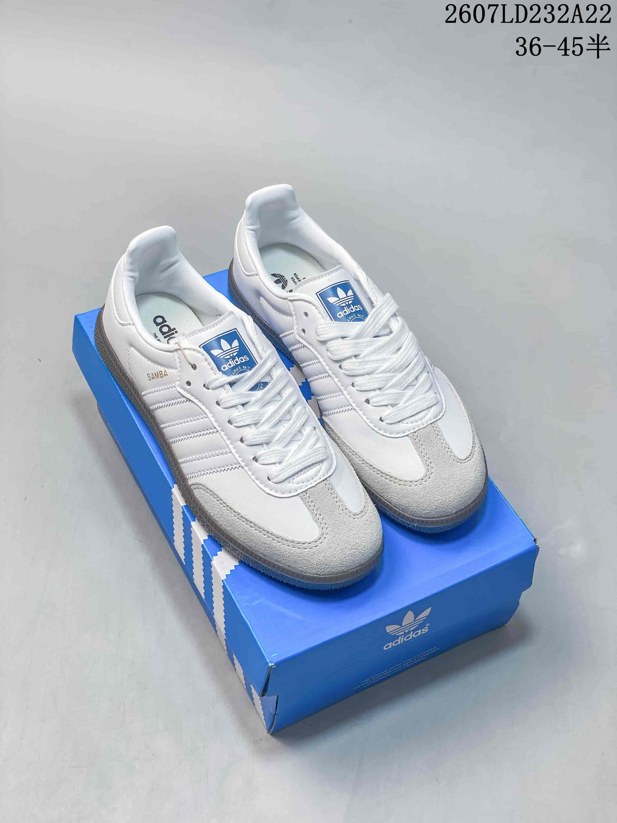 Adidas Originals Samba Vegan OG Sneakers White Grey 2607LD232A22