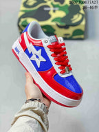 BAPE STA Low Sneakers Red Blue 2607TGD677A27